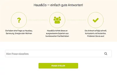 Mit Haus&Co alle Fragen rund ums Haus an den Fachprofi aus der Region stellen. (Grafik: Haus&Co.)